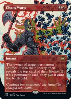 Chaos Warp (Borderless) -Foil Near Mint MTG Double Masters 2022 - Image 1