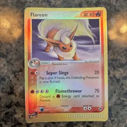 Pokemon TCG Flareon EX Sandstorm Reverse Holo Card 5/100 - Image 1
