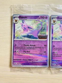 SEALED Pokemon Espeon 086/197 Obsidian Flames Best Buy Promo Card Set Of 3 - Image 2