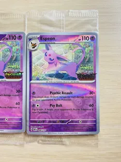 SEALED Pokemon Espeon 086/197 Obsidian Flames Best Buy Promo Card Set Of 3 - Image 4