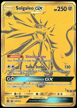 Solgaleo GX SM104a Hidden Fates Promo Holo Rare Pokemon Card Near Mint-1 - Image 1