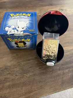 1999 Pokemon 23K Gold-Plated Mewtwo Card - Limited Edition w/ Poke Ball & COA - Image 1