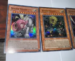 Yu-Gi-Oh Sphinx Theinen-Teleia-Andro Sphinx Ultra Rare NM Movie Promo Cards - Image 2