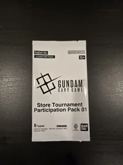 Gundam Card Game TCG Store Tournament Participation Pack 01 Sealed Promo English - Image 1