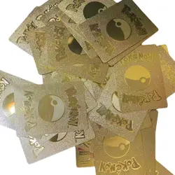 55Pcs Pokemon Card Foil GOLD PACK CARDS TCG GX Vmax GX Card Charizard Rare - Image 4
