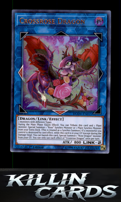 1st Edition Crossrose Dragon DUOV-EN015 Ultra Rare Duel Overload YuGiOh Card LP - Image 1