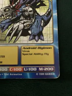 MetalGreymon Digimon Bandai TCG Card Bo-01 1999 MP - Image 4