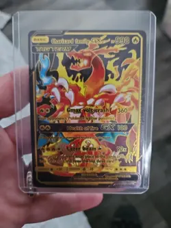 Charizard Family GX Black Foil Fan Art Vinyl Collector Pokemon Card Tag Team - Image 1