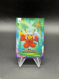 Inu Yasha Holo Pikachu Cosplay Set 2025 Pokemon Chase Card 154 - Image 1