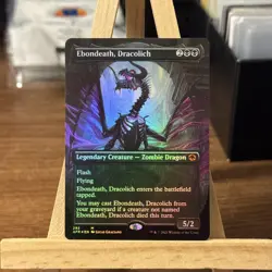 MTG *Ebondeath, Dracolich Borderless Foil X1* (NM) Forgotten Realms Magic - Image 1