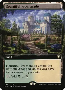*foil extended art BOUNTIFUL PROMENADE 601 Commander Legends MTG Magic Gathering - Image 1