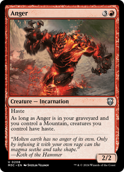Anger #208 | Near Mint | Modern Horizons 3 Commander Magic MTG - Image 1