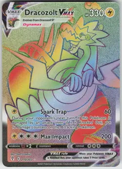 Pokemon Dracozolt VMAX (Secret) 210/203 SWSH07: Evolving Skies Secret Rare NM - Image 1