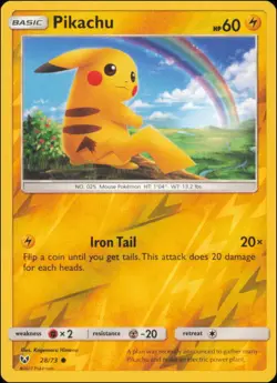 Pokemon - Pikachu #28/73 - Shining Legends Reverse Holo - Image 1