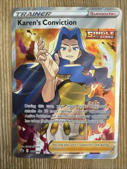 Karen's Conviction - 193/198 - Pokemon Chilling Reign Sword Shield Full Art NM - Image 1