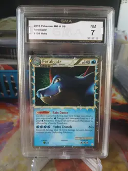 Feraligatr 108/123 Pokemon Heartgold Soulsilver Holo Rare GMA 7 Near Mint - Image 1