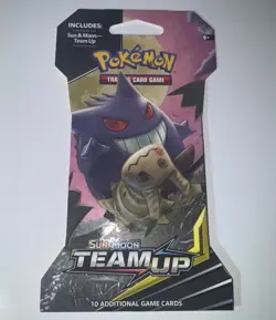 NEW Pokemon TCG TEAM UP Sleeved Booster Pack Rare Gengar Art - Image 1