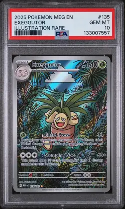 PSA 10 EXEGGUTOR #135 ILLUSTRATION RARE 2025 POKEMON MEGA EVOLUTIONS EN LOW POP - Image 1