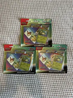 Pokemon TCG Prismatic Evolutions Sticker Tech Leafeon Lot Of 3 - Image 1