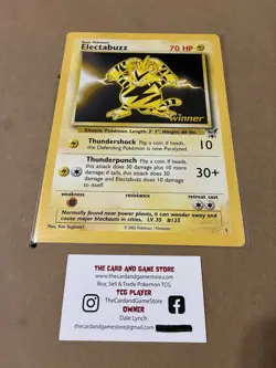 Best Winner Jumbo Electabuzz Promo Pokemon Card TCG Pokemon Wotc - Image 1