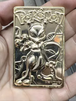 1999 MewTwo Pokemon 23K Gold Plated Trading Card Promo Limited Edition W/CoA - Image 2