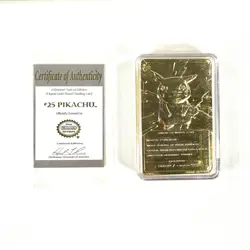 1999 Pokemon 24K Gold Plated Trading Card Limited Edition Burger King - Image 4