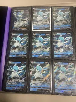Eevee, Glaceon, Leafeon Binder Lot of 25+ Pokemon Cards Mixed NM To MP #A - Image 1