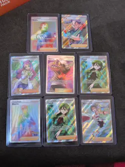 Pokemon Full Art Trainer Lot (8 Cards) - Miriam, Guzma, Cheryl, Kindler, & More - Image 1