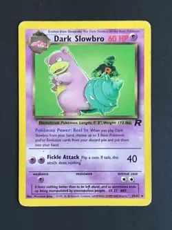 Pokemon TCG Team Rocket Dark Slowbro 29/82 Non-Holo Rare Card - Image 1