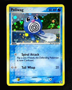2004 Pokemon POLIWAG Ex FireRed & LeafGreen Set REVERSE HOLO Foil Card 75/112 NM - Image 1