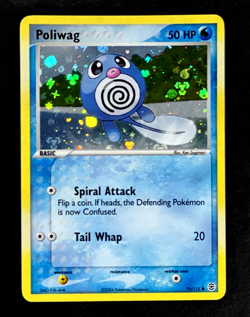 2004 Pokemon POLIWAG Ex FireRed & LeafGreen Set REVERSE HOLO Foil Card 75/112 NM - Image 3