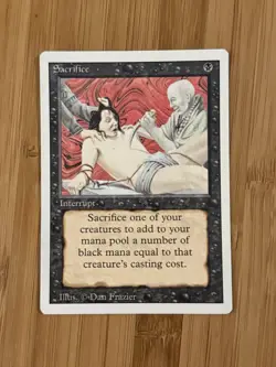 MTG Magic the Gathering Sacrifice Revised Edition NM - Image 1