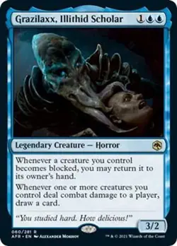 Grazilaxx, Illithid Scholar LP #60 Adventures in the Forgotten Realms MTG - Image 1
