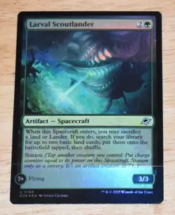 MTG Larval Scoutlander (Foil) - Edge of Eternities Error / Misprint - Image 1