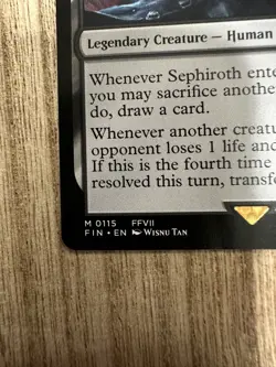 Sephiroth, Fabled SOLDIER MTG Final Fantasy Non-foil #0115 NM - Image 4