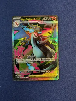 ENGLISH Mega Charizard X EX FULL ART 109/094 Phantasmal Flames Pokemon Card - Image 1