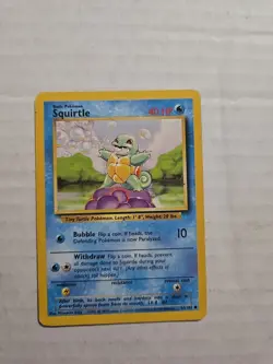 Pokemon TCG Base Set #063/102 Squirtle Unlimited - Image 1