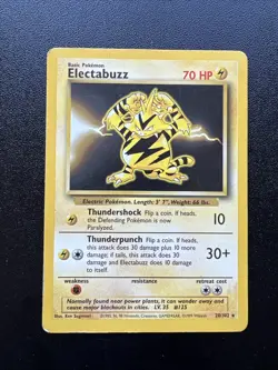 Electabuzz 020/102 Base Set Pokemon vintage 1999 WotC Non-Holo Rare - Image 1