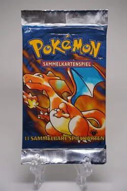 GERMAN Pokemon Base Set Booster Pack Unlimited Charizard Art WOTC TCG Vintage - Image 1