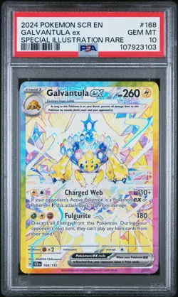 2024 POKEMON SCR EN-STELLAR CROWN SPECIAL ILLUSTRATION RARE GALVANTULA EX PSA 10 - Image 1