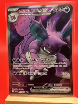 Pokemon TCG - Team Rocket's Nidoking ex 216/182 Sv10: Destined Rivals Holo - Image 1