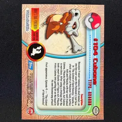 topps Pokemon TV Animation Edition Series 2 Rainbow Holo Foil #104 Cubone - Image 2