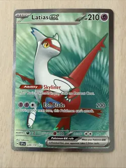 2024 Pokemon SV Surging Sparks SSP EN Latias Ex Reverse Holo #220/191 - Image 1