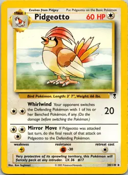Pidgeotto 034/110 Rare Legendary Collection LP Pokemon TCG - Image 1