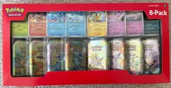 Pokemon TCG Prismatic Evolutions Mini Tins Sealed 8 Pack Costco - Image 3