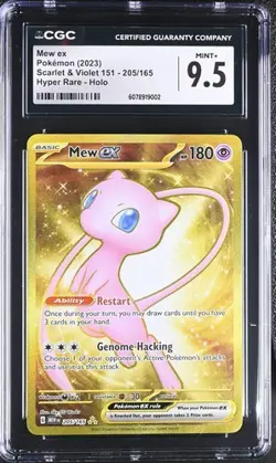 Pokemon 151 S&V 2023 Mew ex Gold Hyper Rare Holo #205/165 Mew 151 CGC 9.5 - Image 1