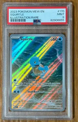 Pokemon 151 Special Illustration Rare Set Squirtle/Wartortle/Blastoise PSA9 - Image 2