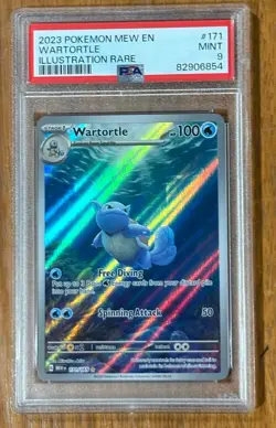 Pokemon 151 Special Illustration Rare Set Squirtle/Wartortle/Blastoise PSA9 - Image 3