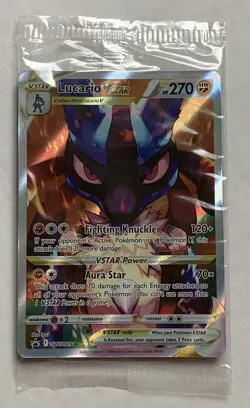 Pokemon TCG Lucario VSTAR SWSH291 Sealed Black Star Promo Crown Zenith NM - Image 1