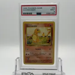 1999 Pokemon Game Unlimited Charmander 46/102 PSA 9 Mint - Image 1